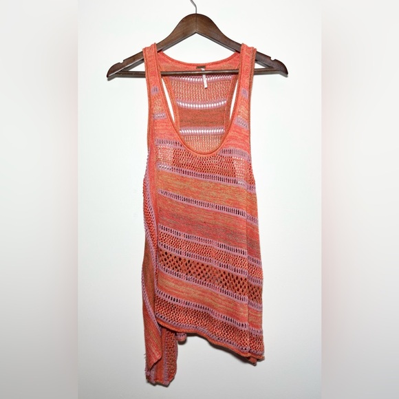 FREE PEOPLE Lovebird Crochet Tank Top Racerback Asymmetrical | Medium - Picture 1 of 12